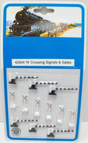 Bachmann 42504 N Scale Crossing Gates & Signals (Pack of 12)