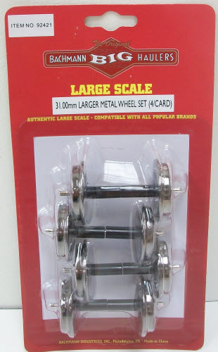 Bachmann 92421 G 31.00 mm Large Metal Wheel Set (Pack of 4)