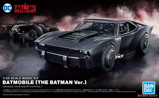 Bandai 5062186 1:35 The Batman 2022 Movie: Batmobile Plastic Model Kit