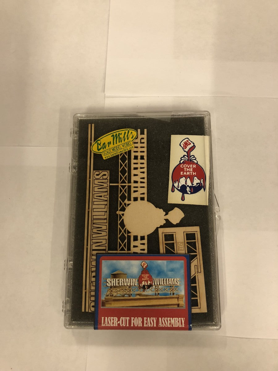 Bar Mills 0224 HO Laser-Cut Sherwin Williams Billboard Building Kit