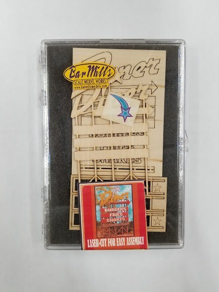 Bar Mills 92702 HO Star Diner Billboard Building Kit