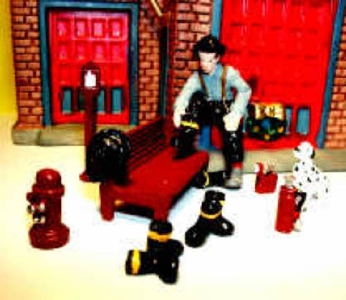 Kramer GS36 Fireman at Firehouse #2 Figure Set