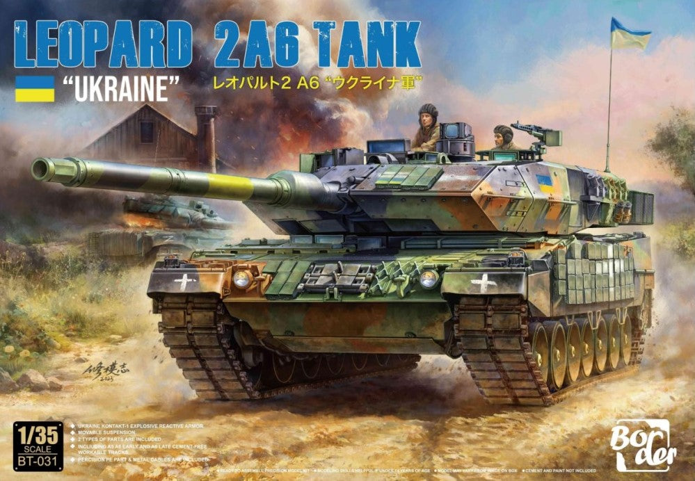 BorderBT-31 1:35 Leopard 2A6 Ukraine Military Tank Model Kit