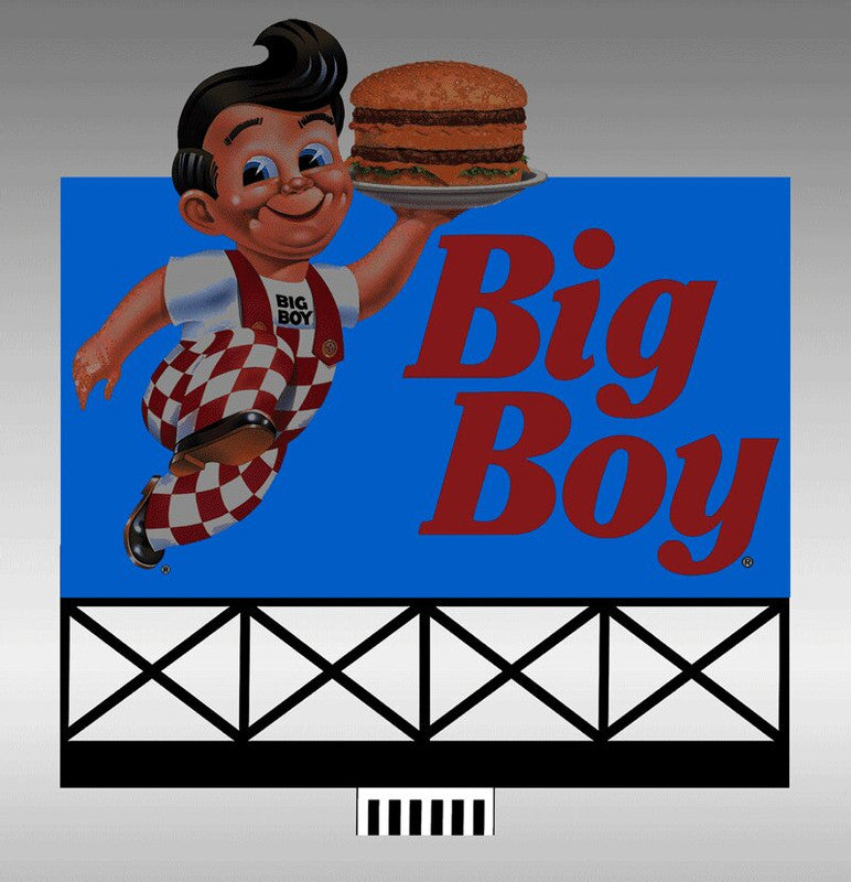 Micro Structures 882901 HO/O Big Boy Large Animated Neon Billboard