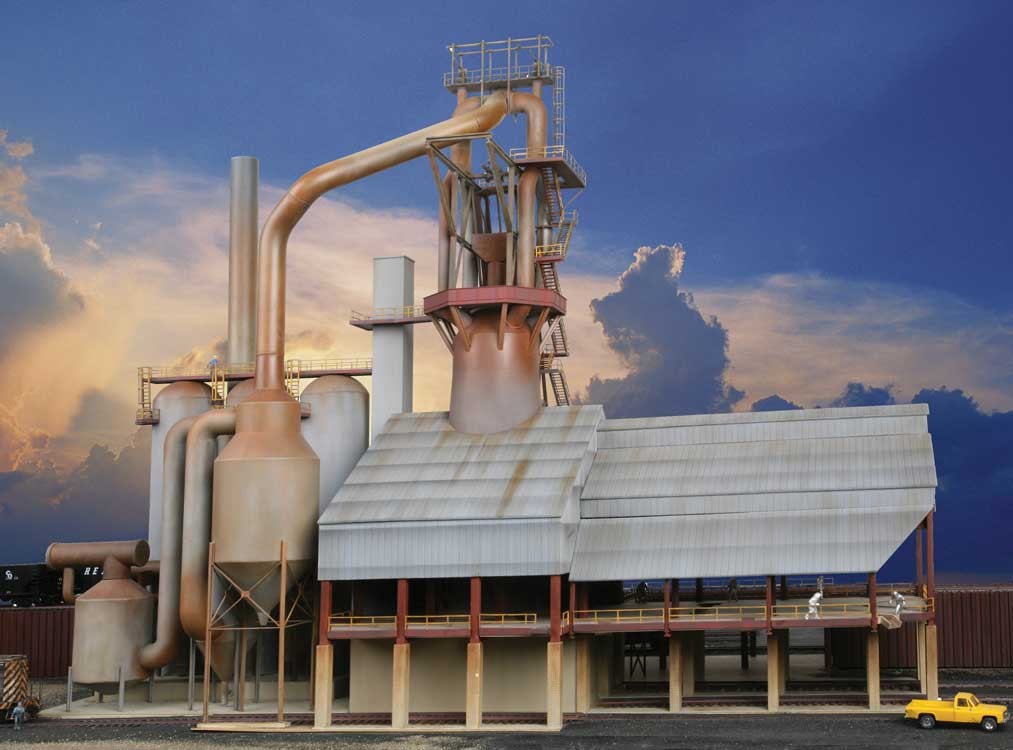 Walthers 933-4600 HO Blast Furnace with Stairways and Railings Kit