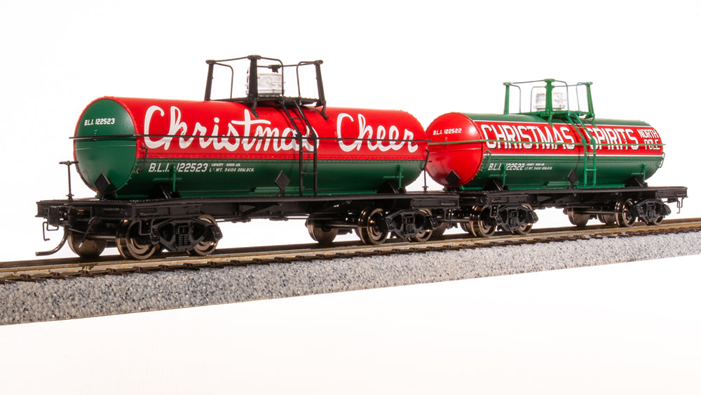 Broadway Limited 7679 HO Christmas Scheme 6000 Gallon Tank Car (Pack of 2)
