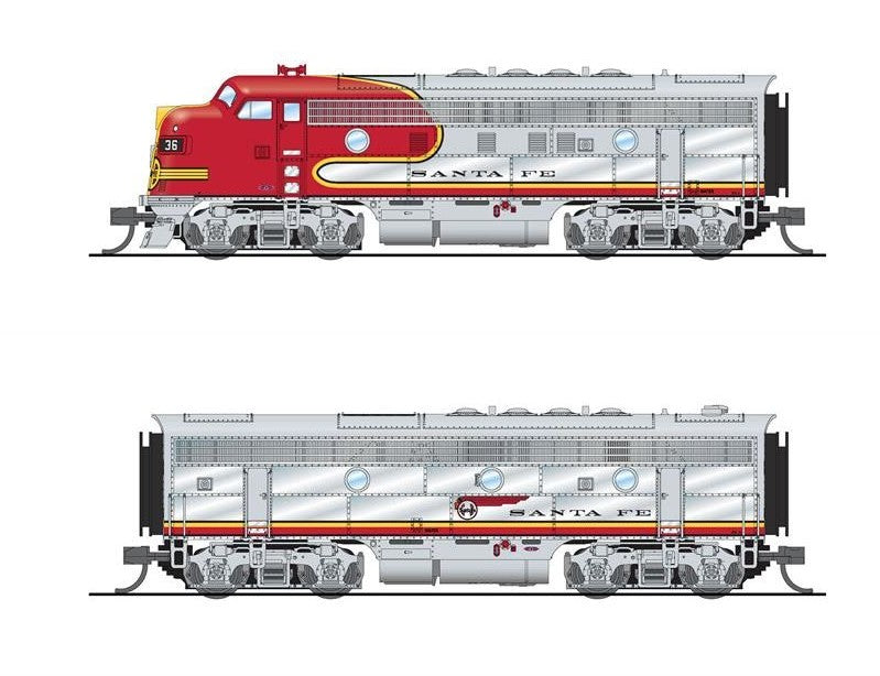 Broadway Limited 7720 N ATSF EMD F3 AB Diesel Locomotive Sound & DCC #36L/#36A