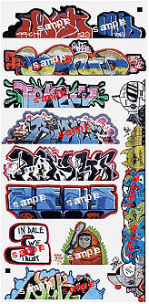 Blair Line 2263 HO Modern Tagger Graffiti Decals Mega Set #14