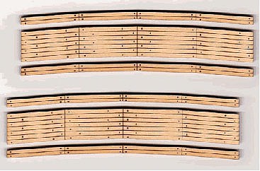 Blair Line 2802 HO Laser-Cut 2-Lane 32-34 Curved Wood Grade Crossing (Set of 2)