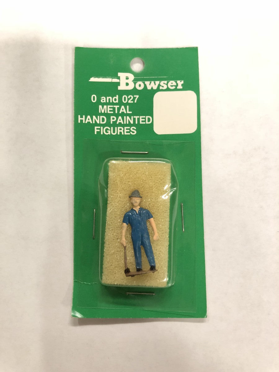 Bowser 013714 Metal Hand Painted Figures- Workman Leaning On Sledge Hammer