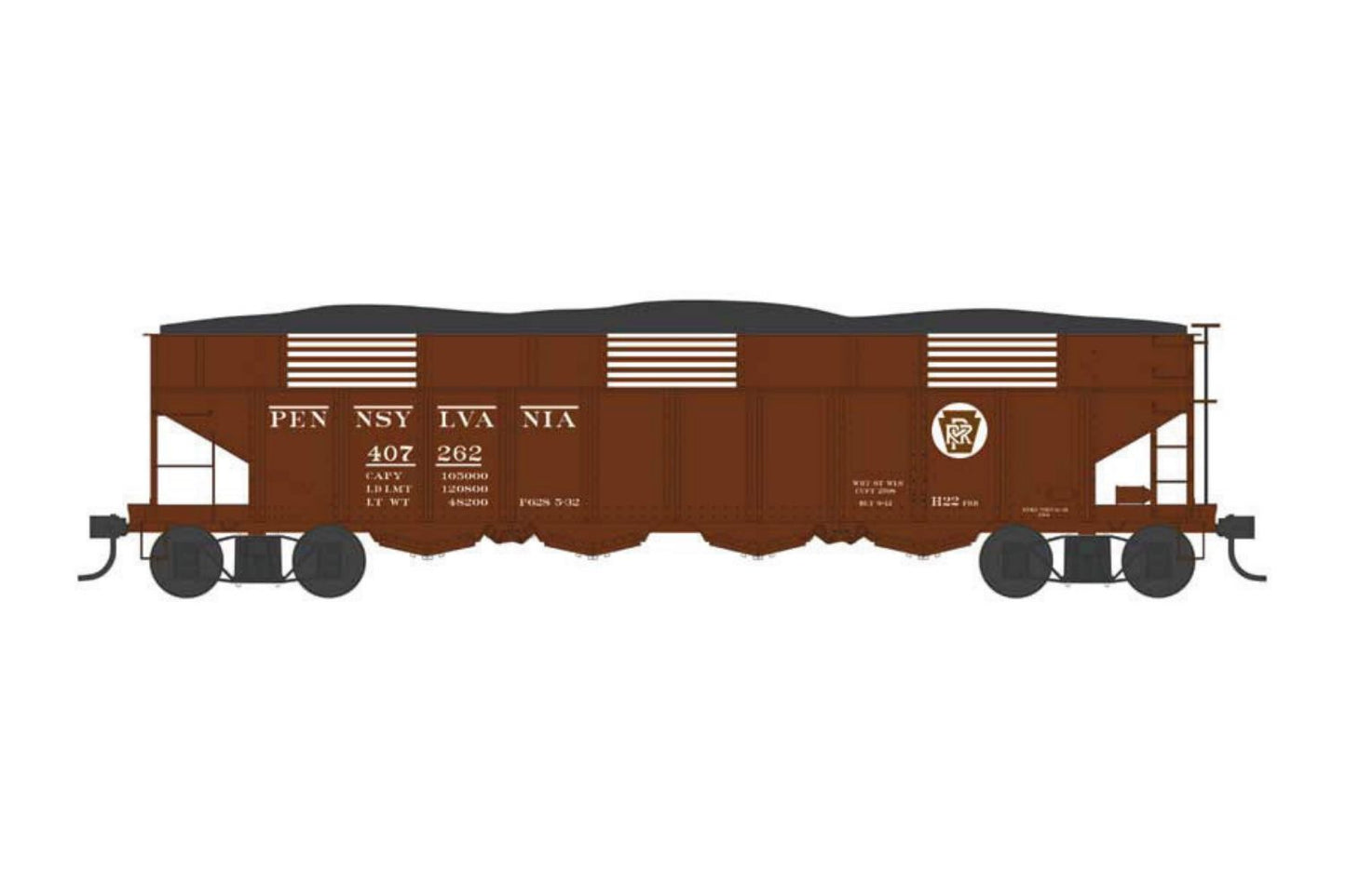 Bowser 43045 HO Pennsylvania Circle Keystone H22 Hopper #407342
