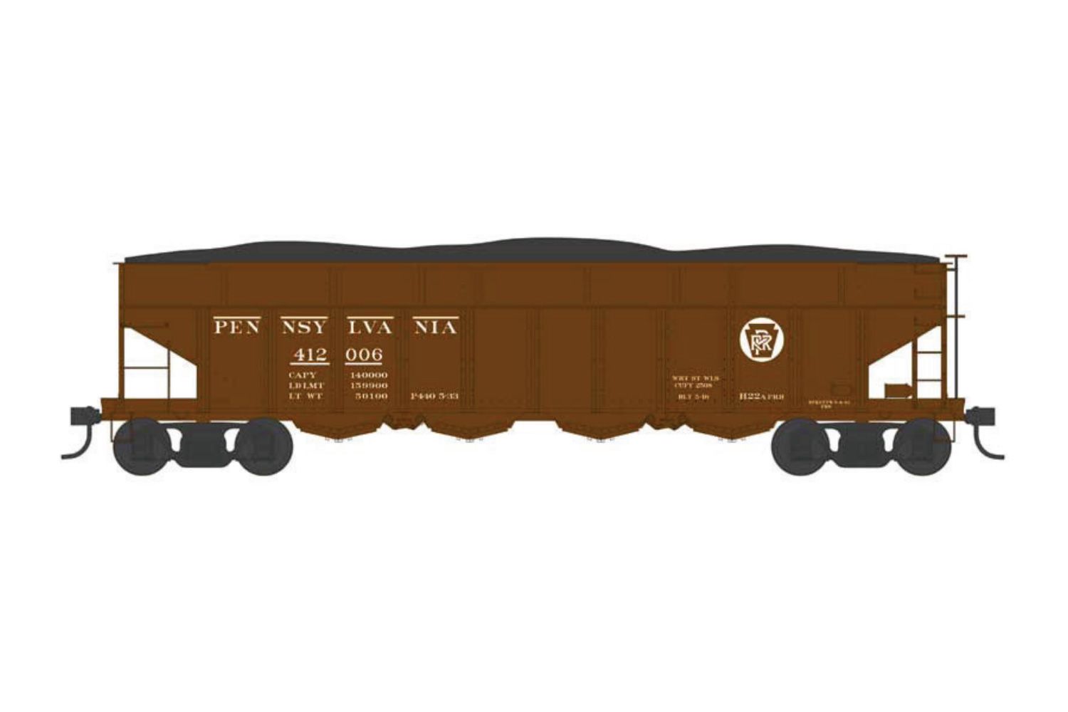 Bowser 43049 HO Pennsylvania Circle with Clams H22a Hopper #412006
