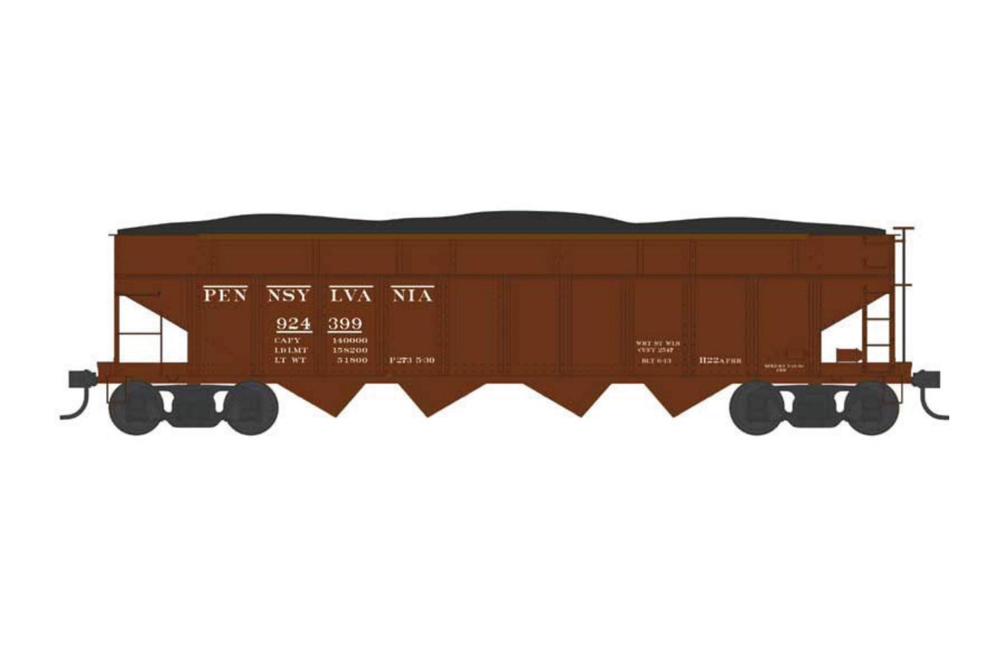 Bowser 43057 HO Pennsylvania Sawtooth H22a Hopper #924688
