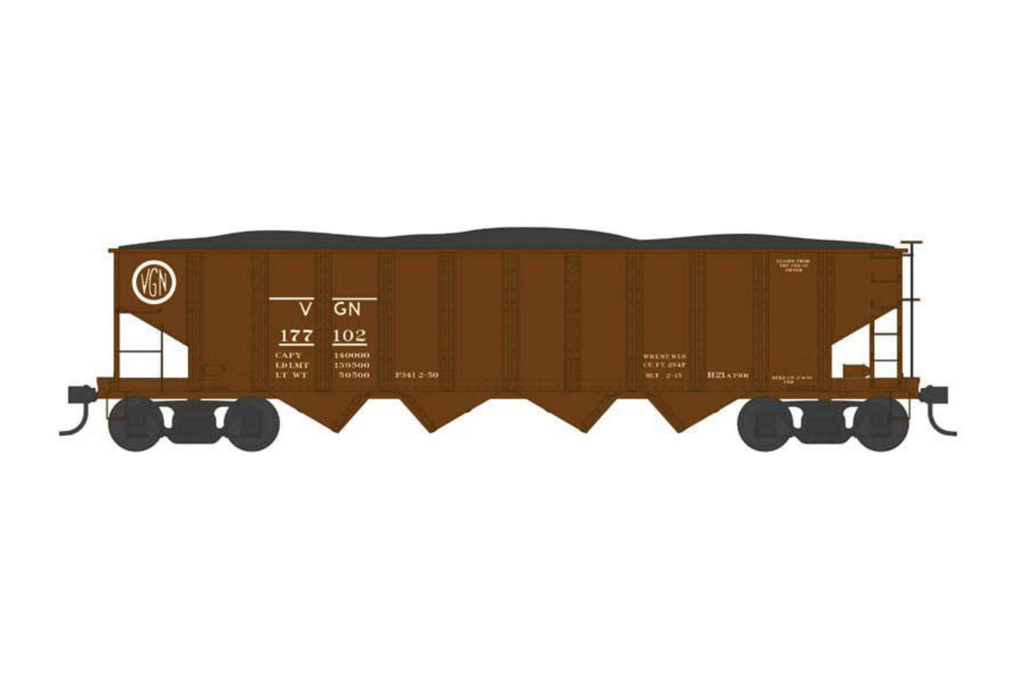 Bowser 43065 HO Virginian RY H21a Hopper #177141