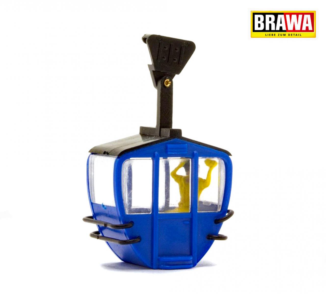 Brawa 6282 HO Blue Extra Cabin with Figure for Cableway