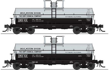 Broadway Limited 6461 HO Dow Chemical 6000 Gallon Tank Cars (Set of 2)