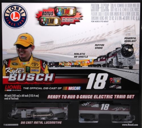 Lionel T1828 Kyle Busch NASCAR O Gauge Steam Train Set
