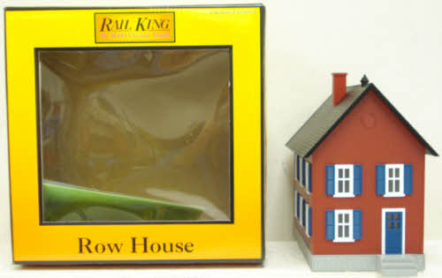 MTH 30-90247 O Gauge Row House (Red with Blue Shutters)
