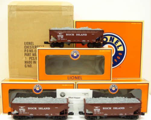 Lionel 6-11882 O Rock Island Offset Hopper Cars (Set of 3)