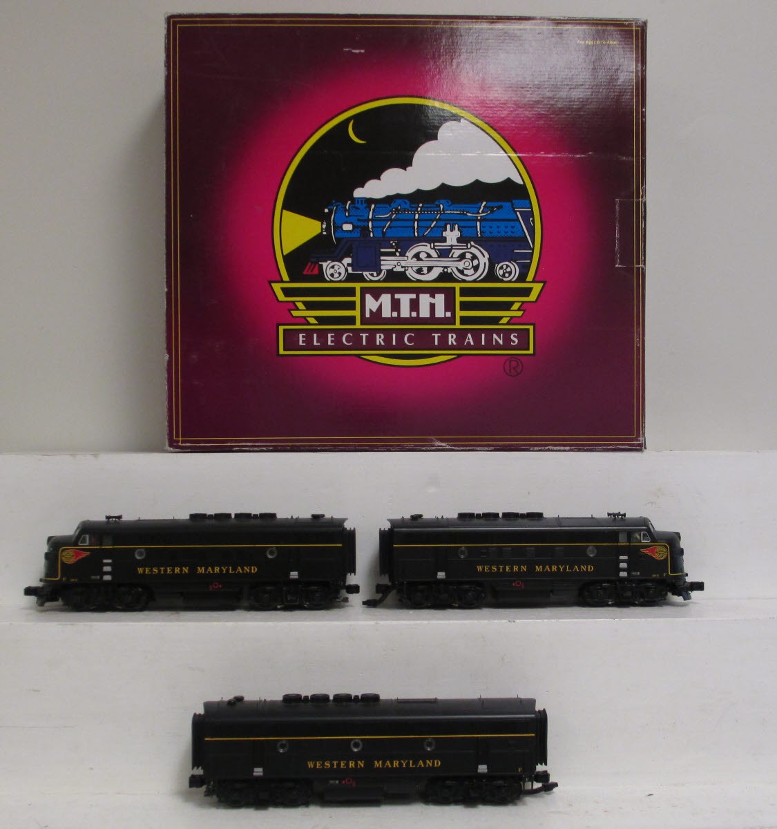 MTH 20-2821-1 Western Maryland F-3 ABA Diesel Engine Set w/PS 2 #51/52/421