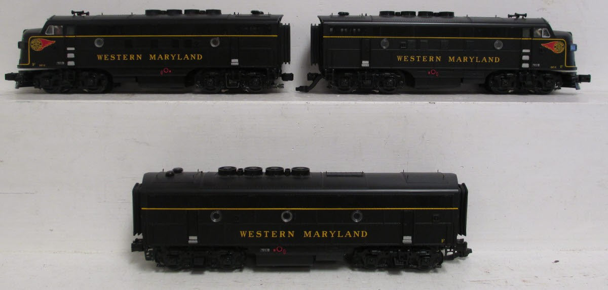 MTH 20-2821-1 Western Maryland F-3 ABA Diesel Engine Set w/PS 2 #51/52/421