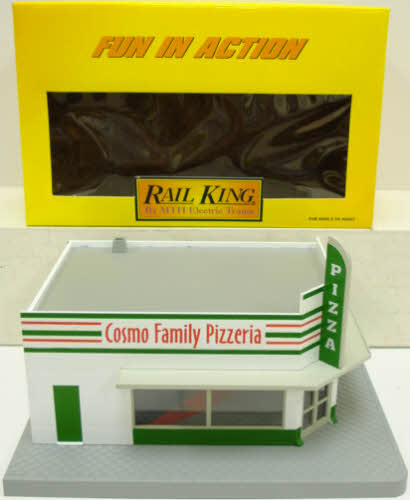 MTH 30-90217 O Gauge Cosmo Family Pizzeria 1-Story Building