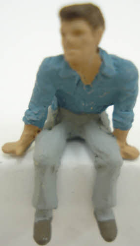 Arttista 1151 O Sitting Young Man Pewter Figure
