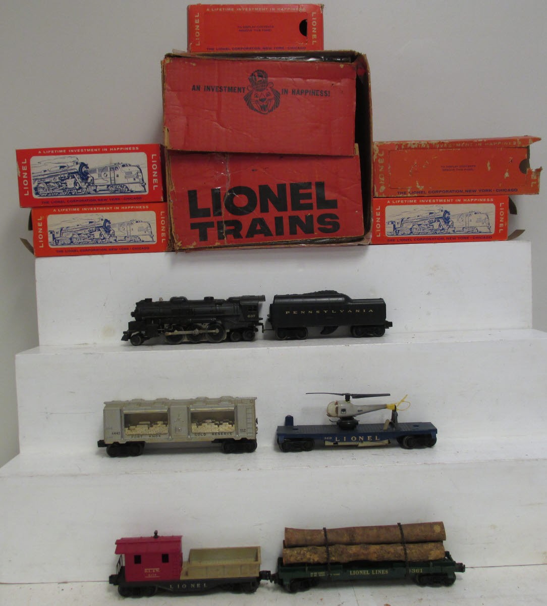 Lionel 2571 Vintage O 637 Fort Knox Steam Freight Set w/736W,3419,6445,6361,6119