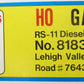 Atlas 8183 HO Lehigh Valley RS-11 Diesel Locomotive #7643