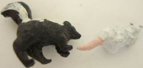 Arttista 1349 O Scale Skunk and Opossum Pewter Figure
