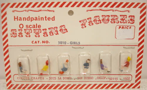 Circus Craft 1010 O Girl Sitting Figures Assorted Handpainted (Set of 6)