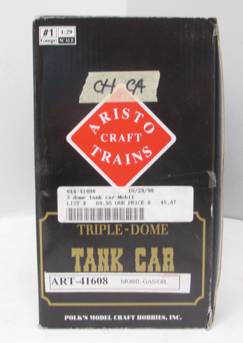 Aristo-Craft 41608 Mobil Triple Dome Tank Car #41608