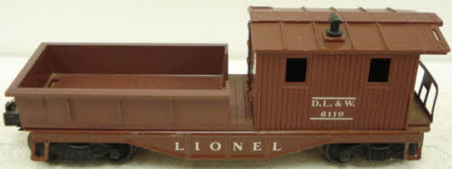 Lionel 6119-50 Vintage O DL&W Brown Work Caboose