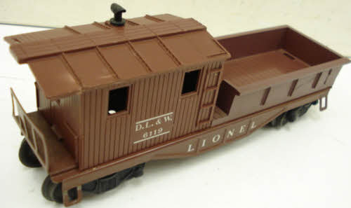 Lionel 6119-50 Vintage O DL&W Brown Work Caboose