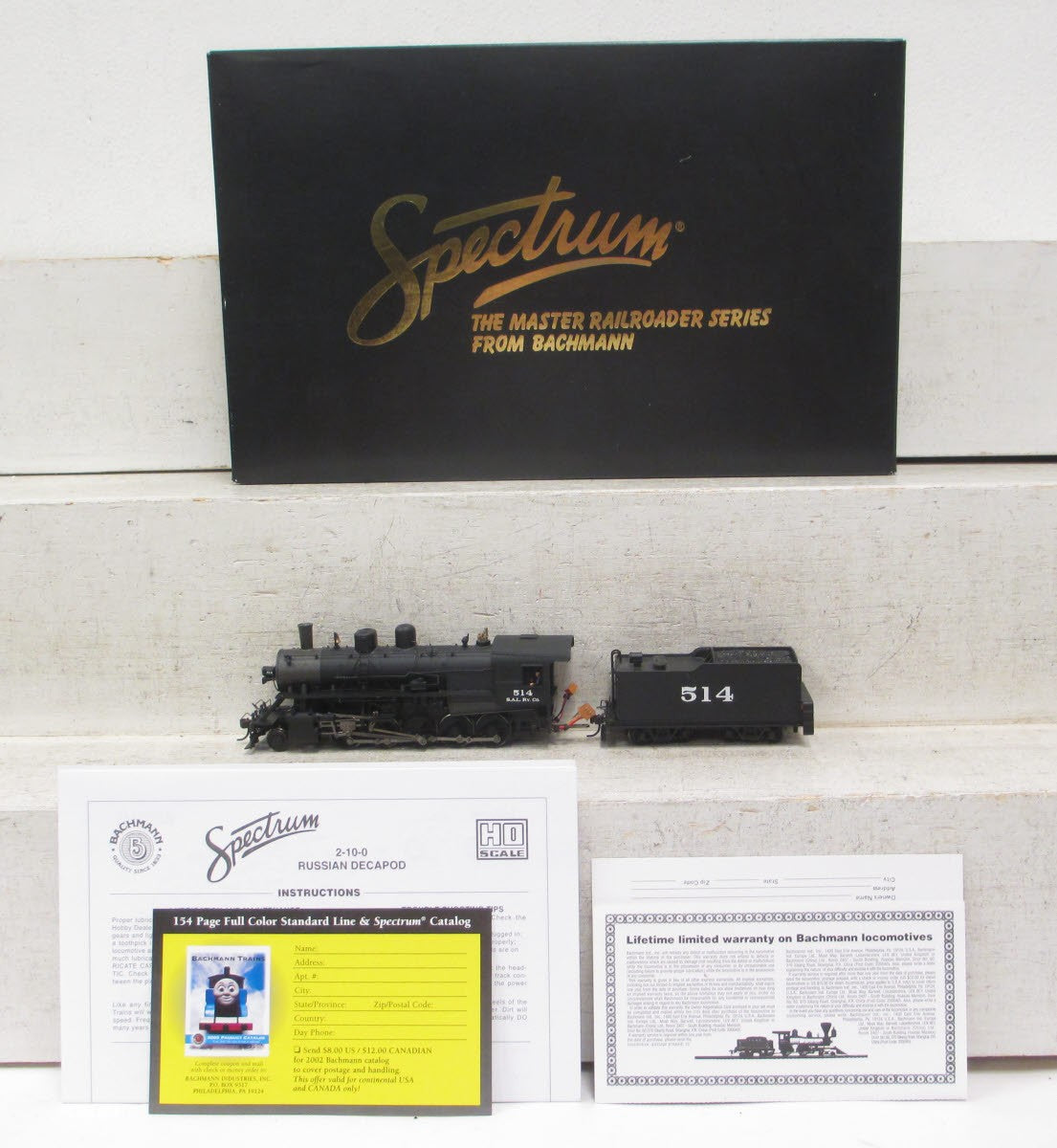 Bachmann 81706 HO Seaboard Airline HO 2-10-0 Decapod Locomotive & Tender #514