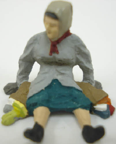 Arttista 1391 O Fallen Woman With Groceries Pewter Figure