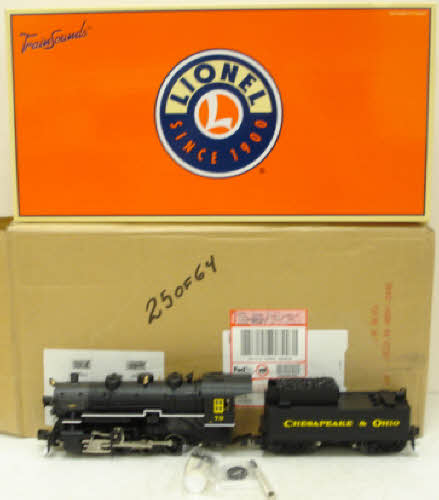 Lionel 6-11109 C&O 0-8-0 Steam Locomotive & Tender #79 w/TrainSounds