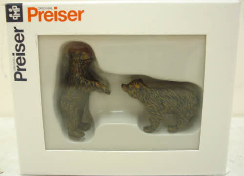 Preiser 47518 G Brown Bear Cubs Figures (Set of 2)