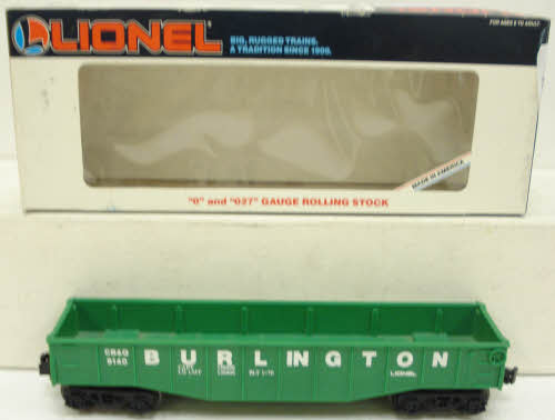 Lionel 6-9140 O Gauge Burlington Gondola