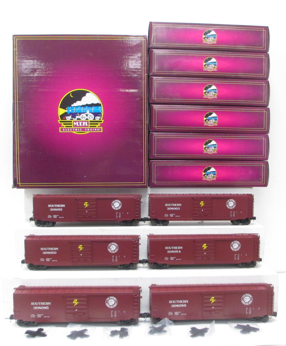 MTH 20-90715 O Southern 50' Ps-1 Box Car w/Pullman Standard Door (Set of 6)