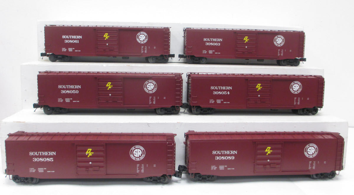 MTH 20-90715 O Southern 50' Ps-1 Box Car w/Pullman Standard Door (Set of 6)