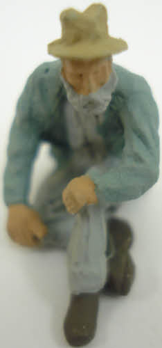 Arttista 1211 O Sitting Hobo Pewter Figure Hand Painted Colors May Vary