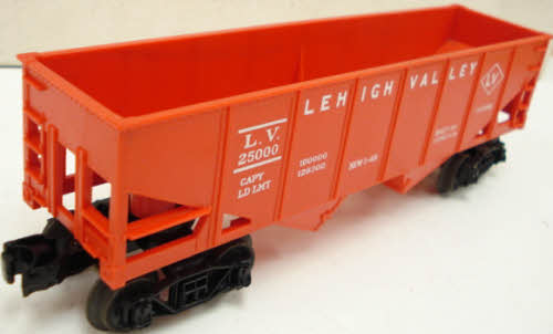 Lionel 6476 Vintage O Lehigh Valley Red 2-Bay Hopper