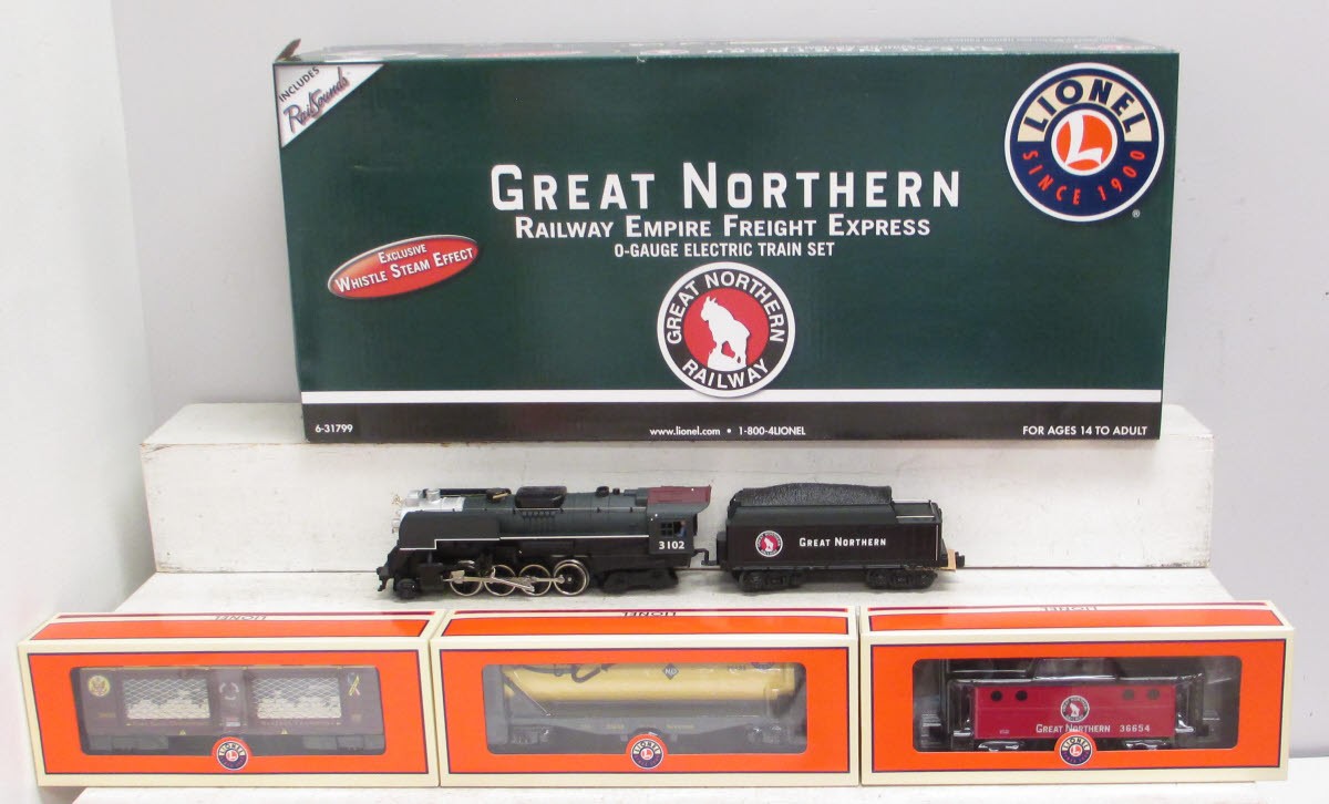 Lionel 6-31799 O Gauge Great Northern Empire Freight Express Steam Train Set