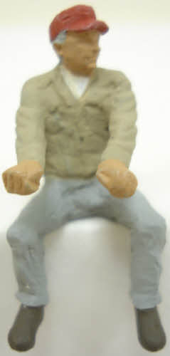 Arttista 1191 O Scale Man Rowing Hand Painted Pewter Figure