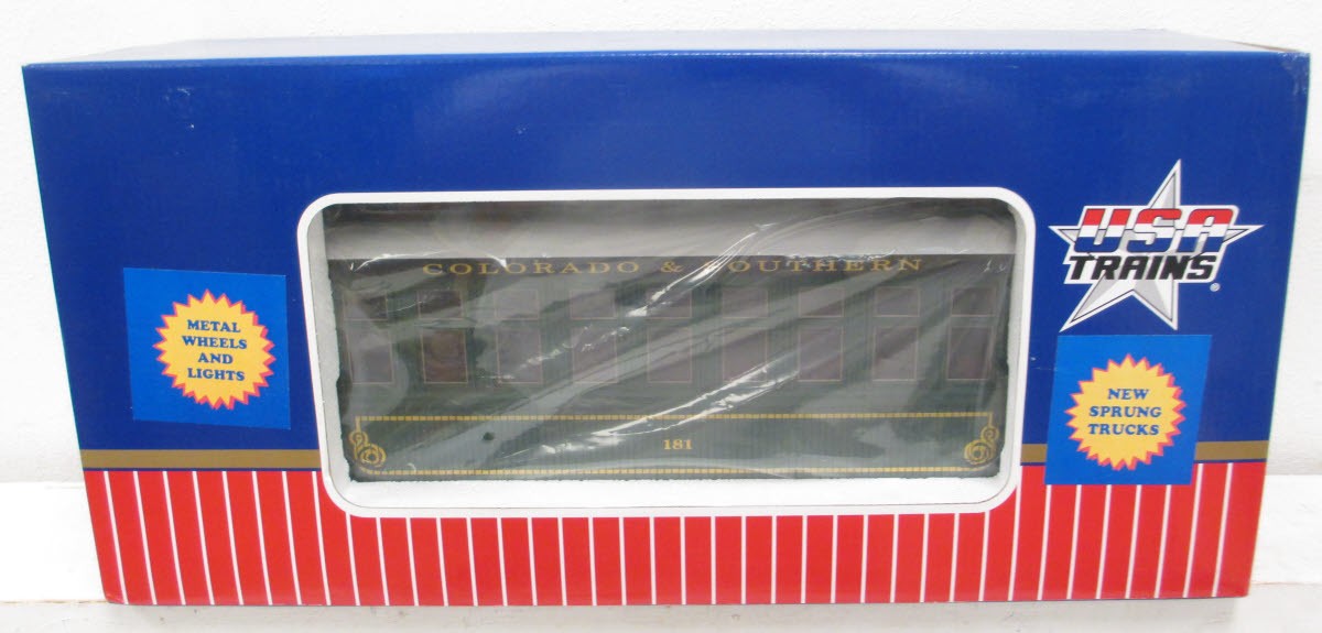 USA Trains 30500 G Scale C&S Overton Observation Car #181 (Metal Wheels)