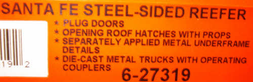 Lionel 6-11896 Santa Fe Steel-Sided Reefer Set