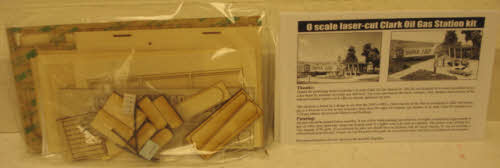 Scale University O Scale Laser-Cut Clark Oil Gas Station Kit