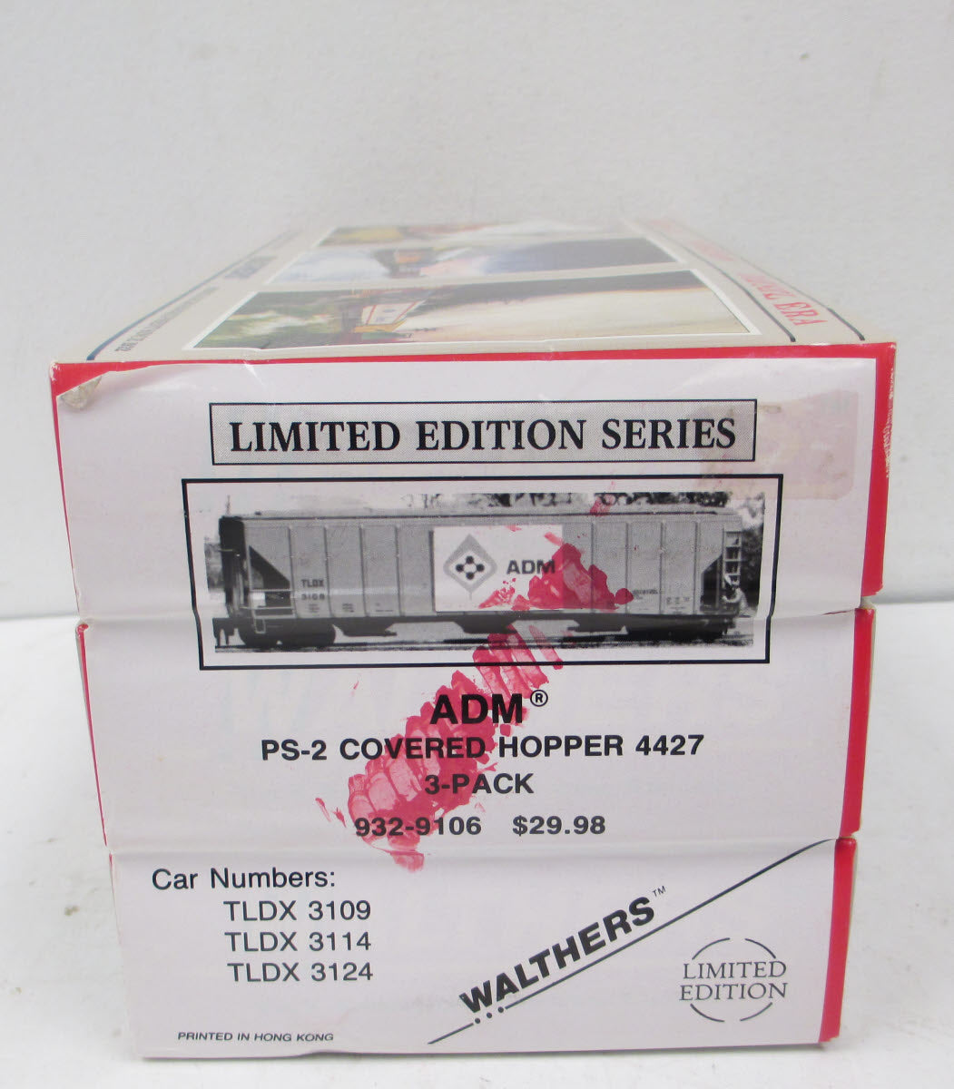 Walthers 932-9106 HO ADM PS-2 Covered Hopper Assorted Numbers Kit (Set of 3)
