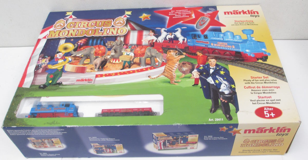 Marklin 29411 HO Circus Mondolino Steam Starter Train Set